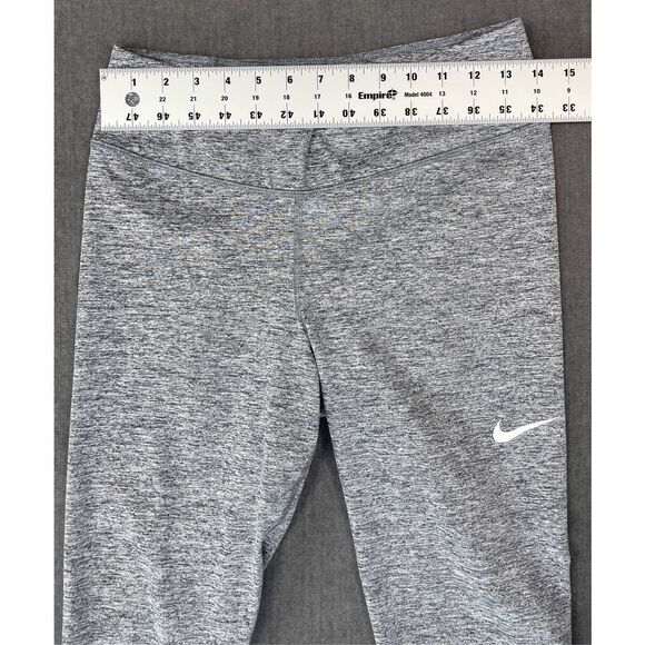 Nike Dri Fit Leggings Women M Gray Athletic Stretch Workout Pants Athleisure - Picture 6 of 8